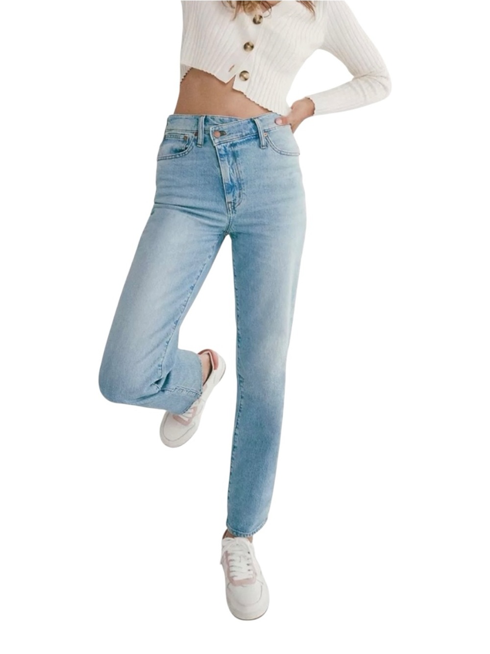 Madewell The Perfect Vintage Straight Jean Blue Crossover Fly Women’s Sz 29